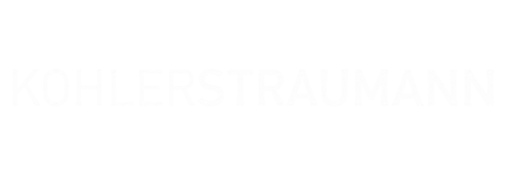 Weiße KOHLERSTRAUMANN-Wortmarke